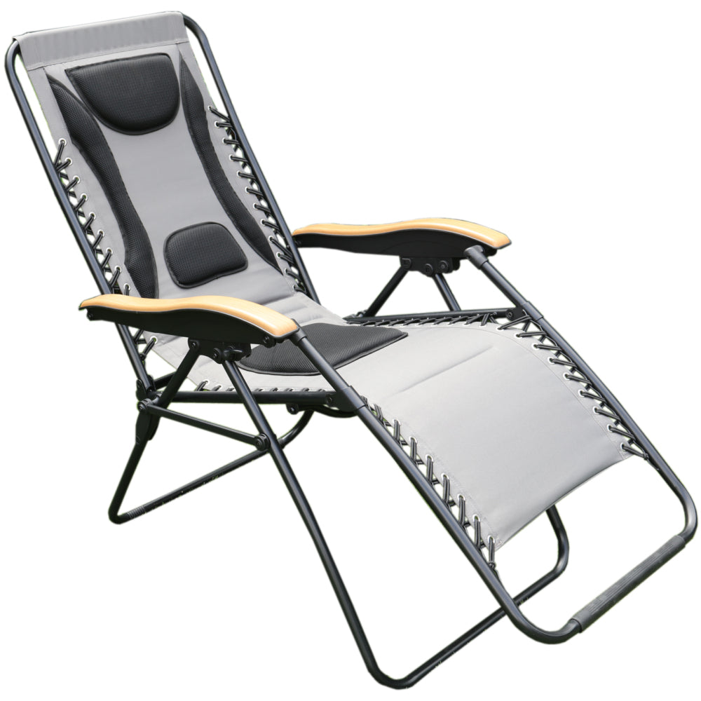 Deluxe Zero Gravity Relaxer Chair - Grey