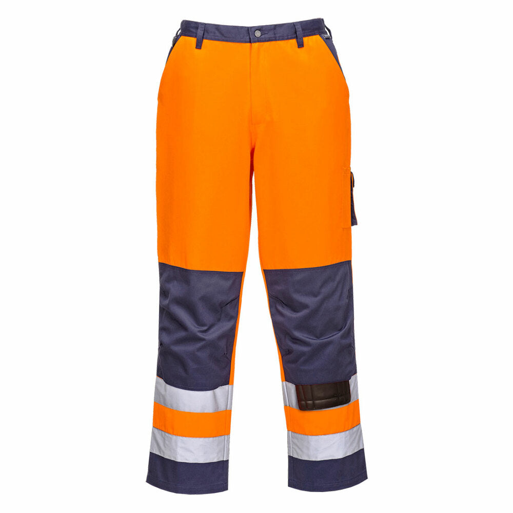 Portwest - Lyon Hi-Vis Trouser - Orange/Navy