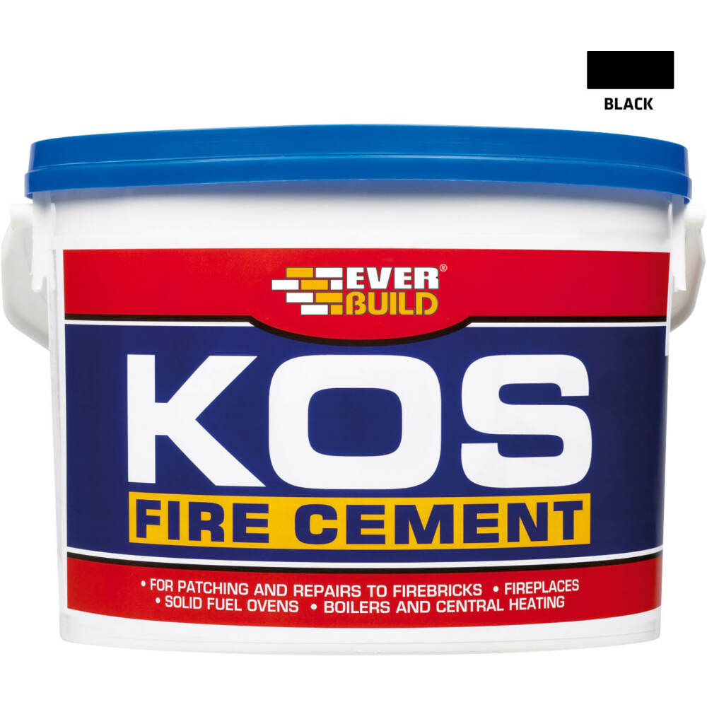 Everbuild Kos Fire Cement Black - 12kg