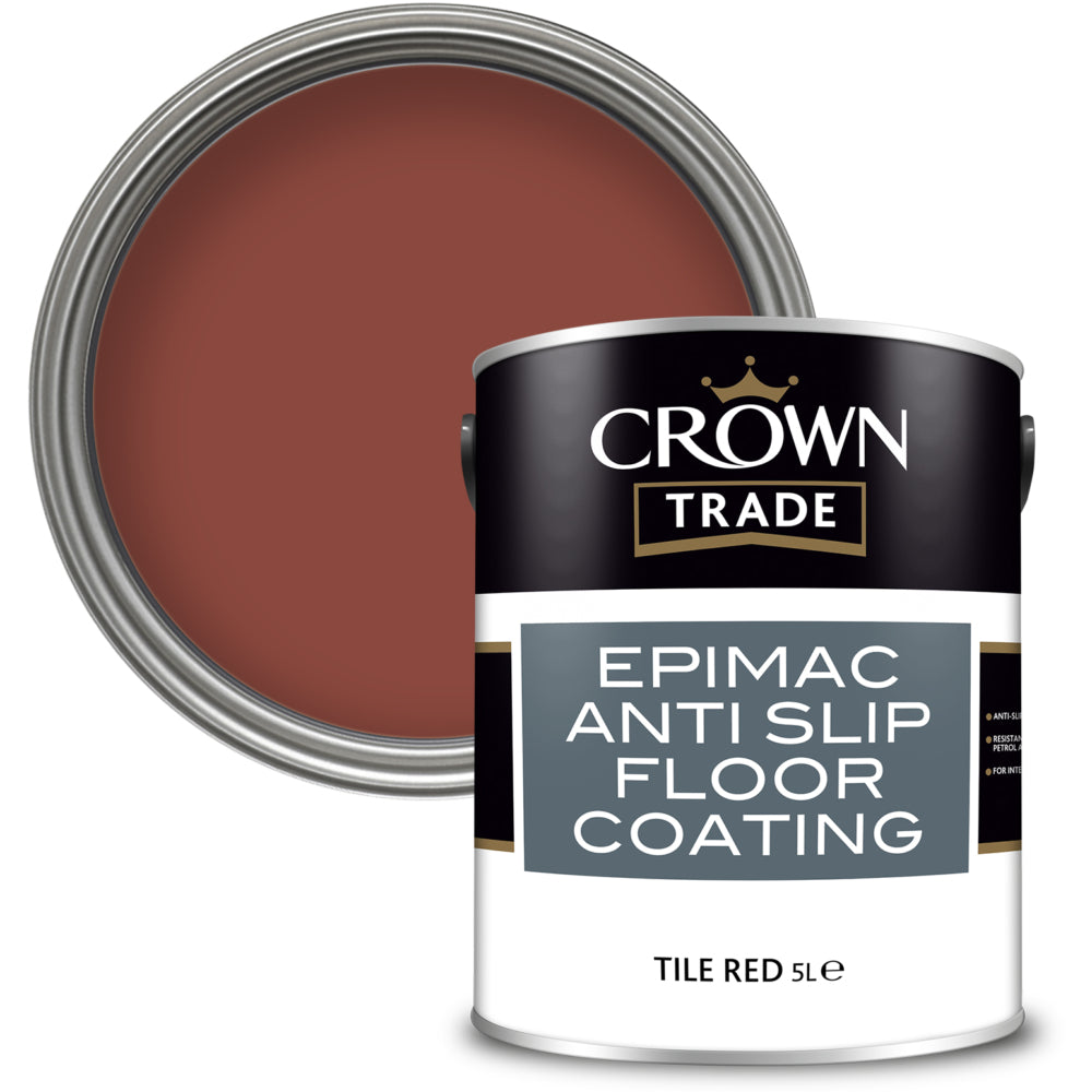 Crown Trade Epimac Antislip Tile Red 5L