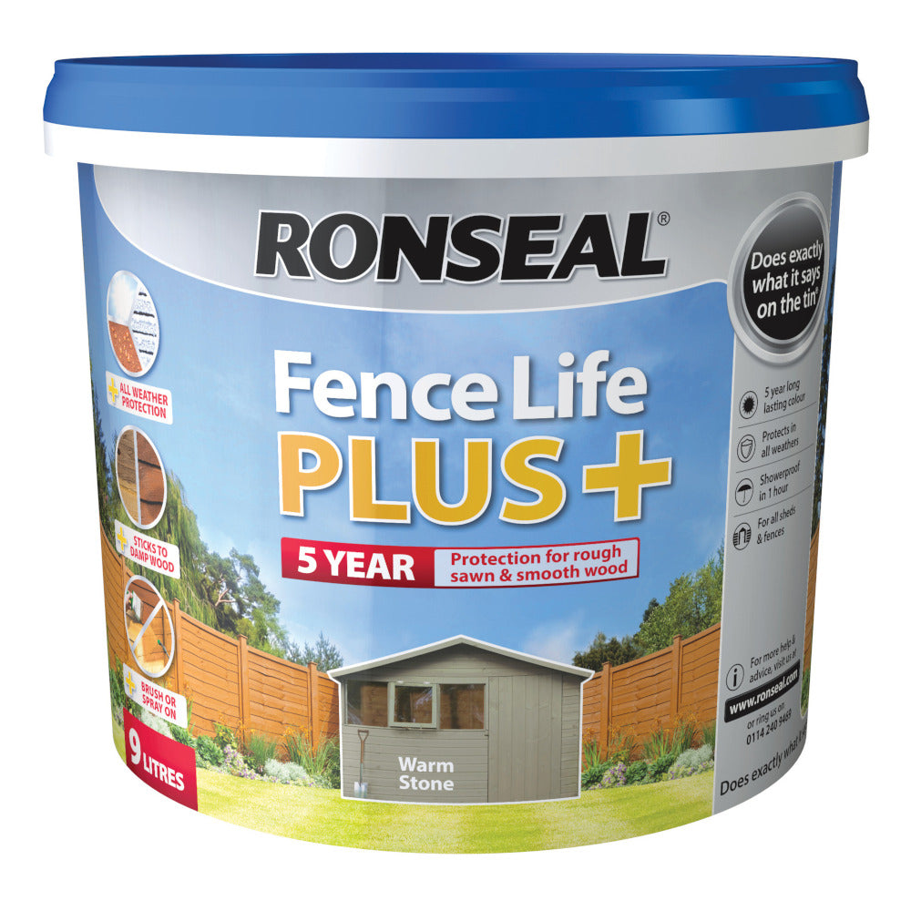 Ronseal Fence Life Plus Warm Stone 9L