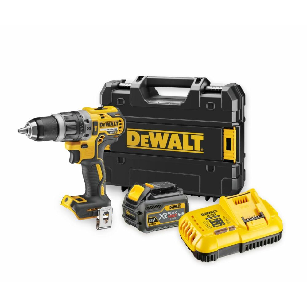 DCD796T1T XR Brushless Combi Drill 1x6.0 AH Battery