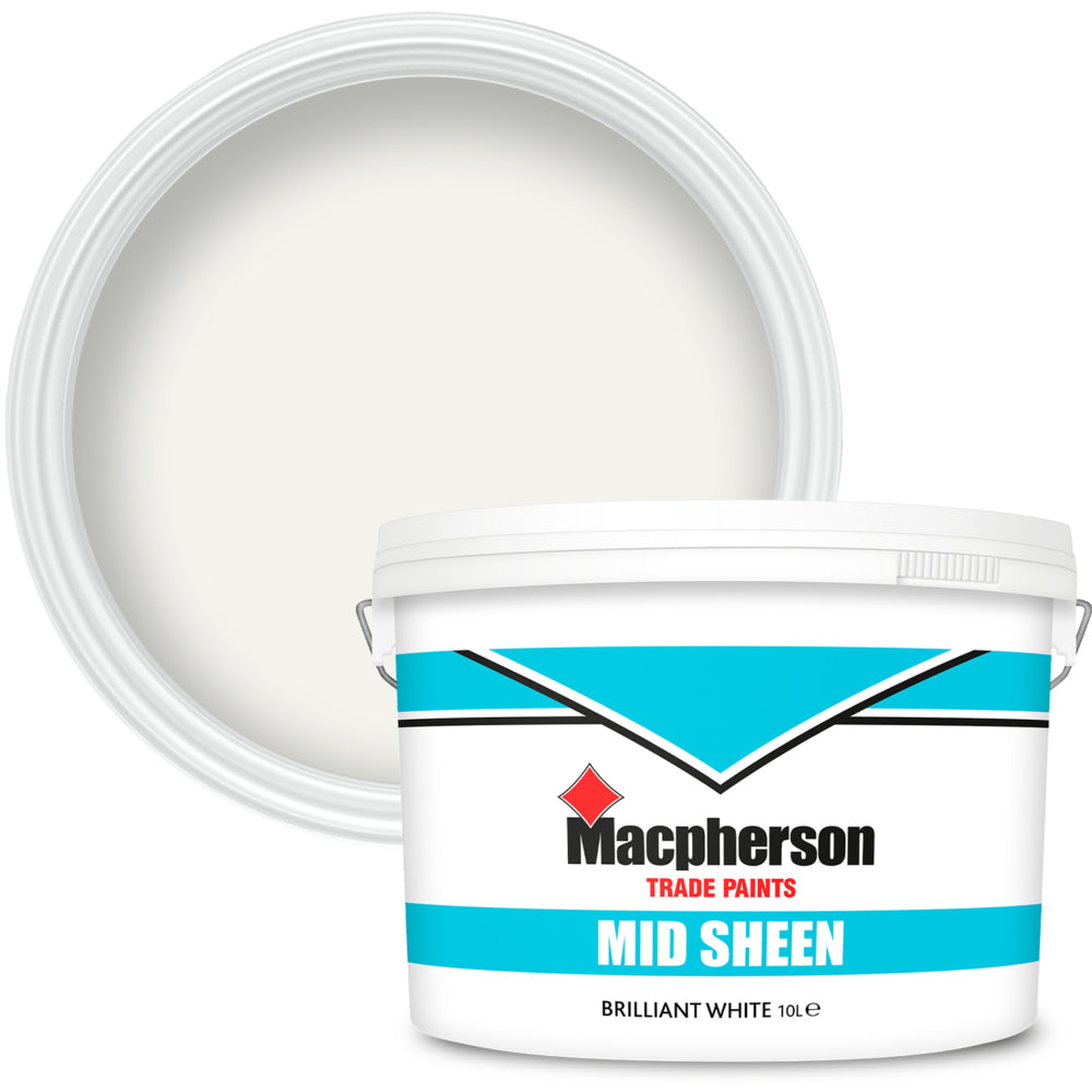 Macpherson Mid Sheen Emulsion Brilliant White 10L