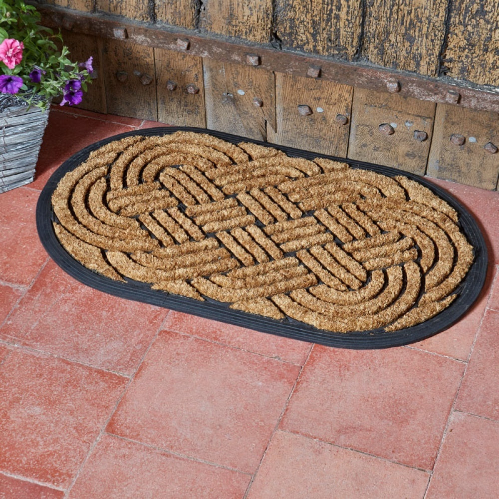 Outside In - Heavy Duty MultiMat Celtic Knot Oval 75x45cm