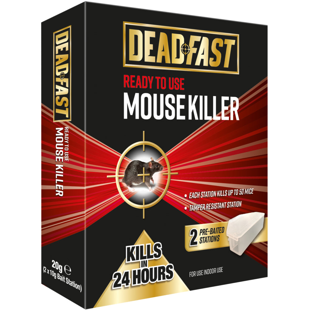 Deadfast Ready to Use Mouse Killer Bait Station 2 x 10g