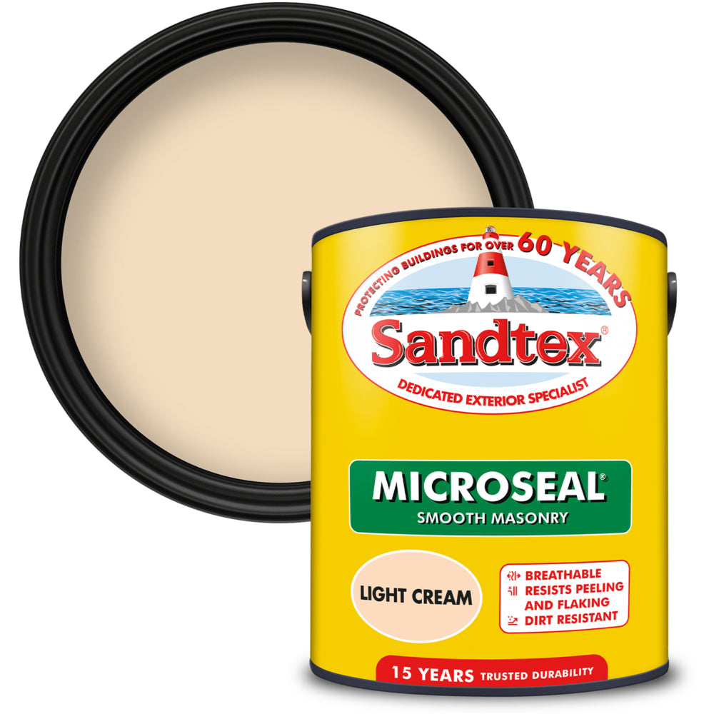 Sandtex Microseal Smooth Masonry Light Cream 5L