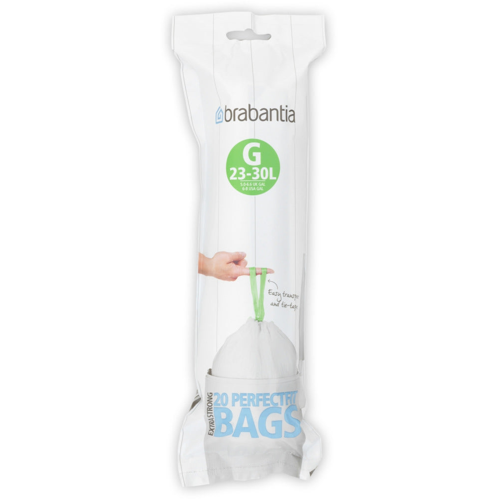 Brabantia - Perfect Fit Bags Code G 23-30L 20 pcs - White