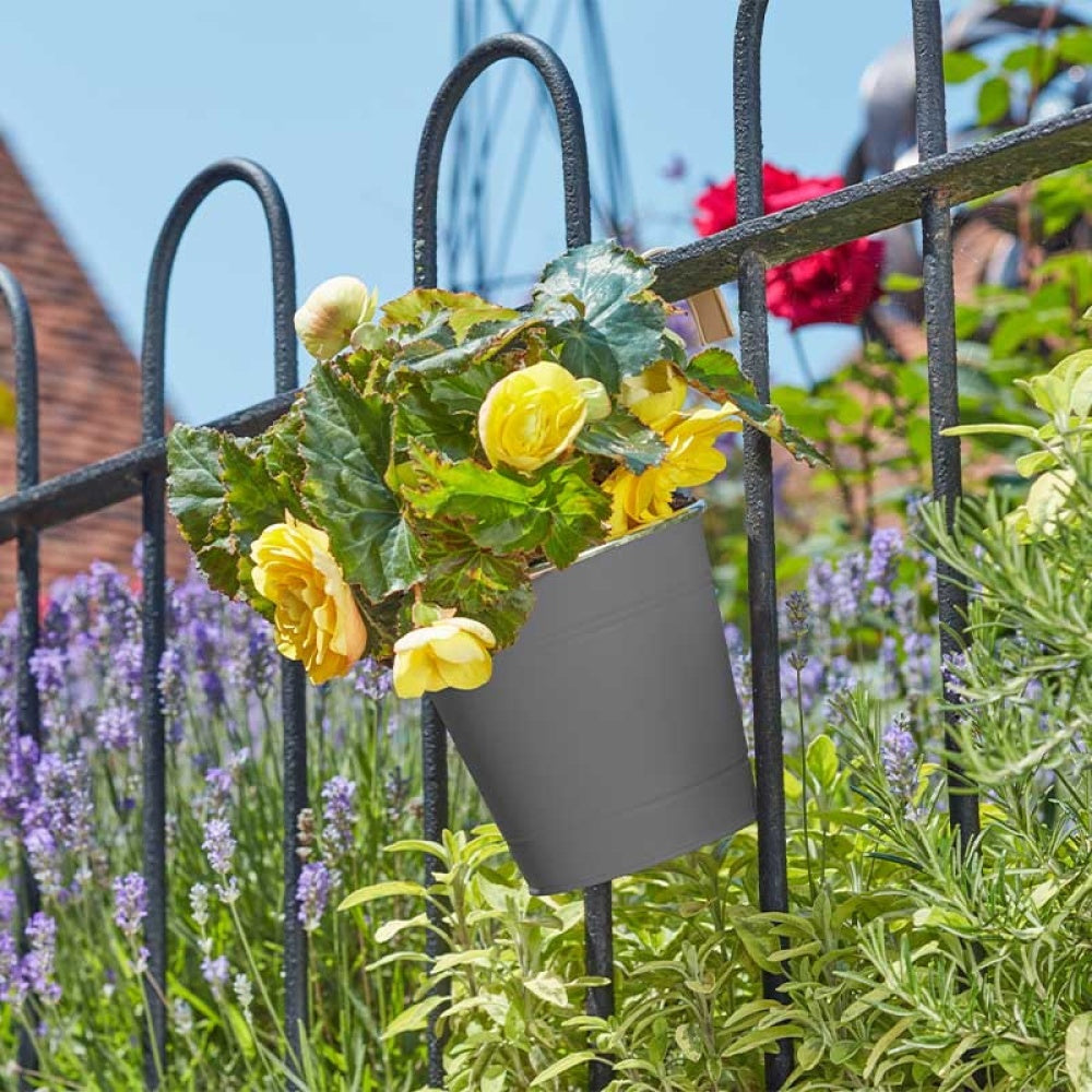 Smart Garden - 6in Fence & Balcony Hanging Pot - Slate
