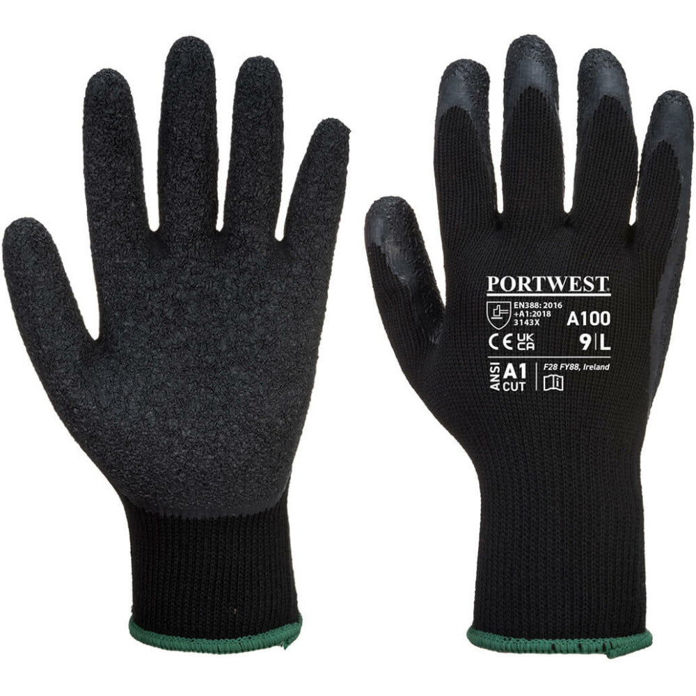 Portwest - Grip Glove - Latex - Black