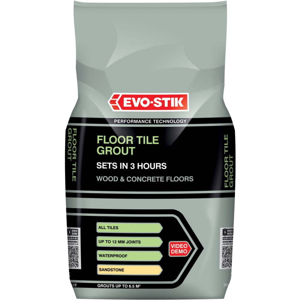 Evo Stik Tile A Floor Grout Sandstone 5kg