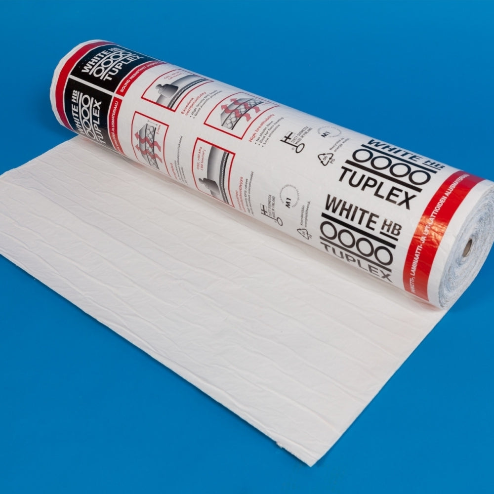 Tuplex White Underlay (30m2 Roll) 30m x 1m x 2mm