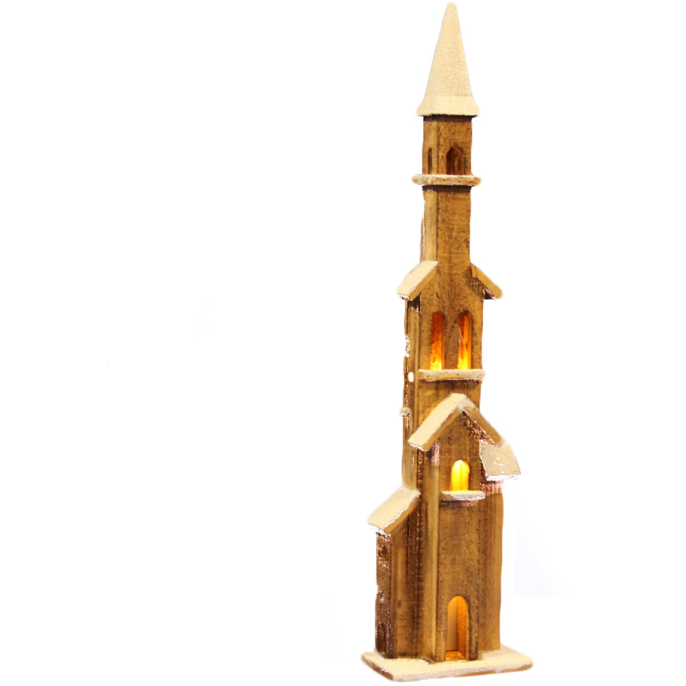 Timesmart LED Lit Wooden Church - 70cm