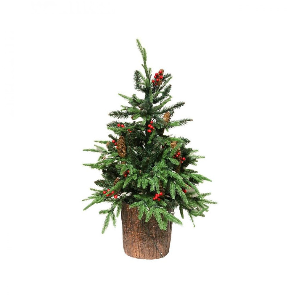 Jingles - Pre-Lit Knightsbridge Potted Spruce Tree - 110cm