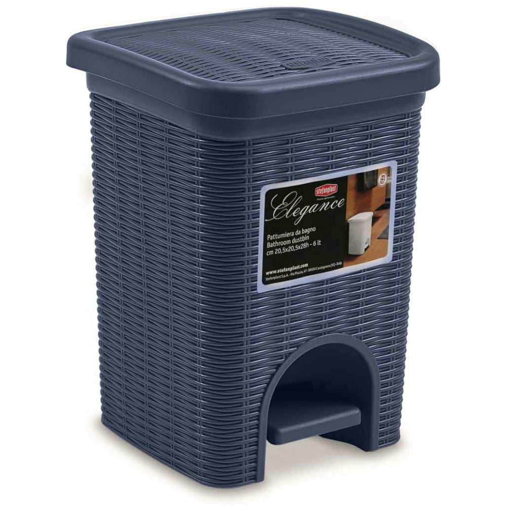 Dosco - Elegance Small Dustbin 6L 20.5 x 20 x 28cm Navy Blue