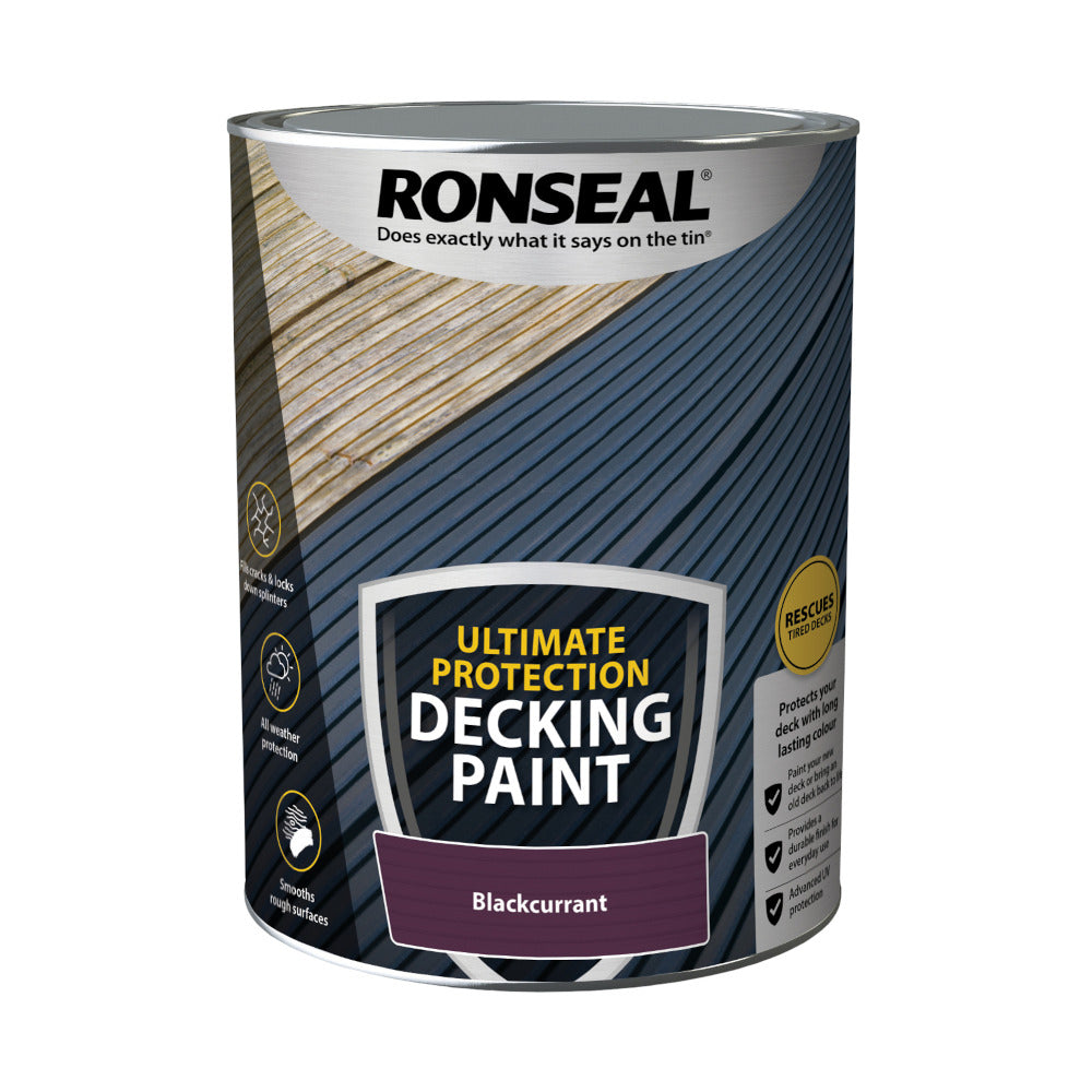 Ronseal Ultimate Protection Decking Paint Blackcurrant 5L