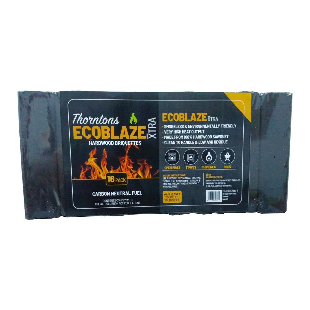 Thorntons Ecoblaze Xtra hrdwood Briquettes - 9.5kg - 16 Pack