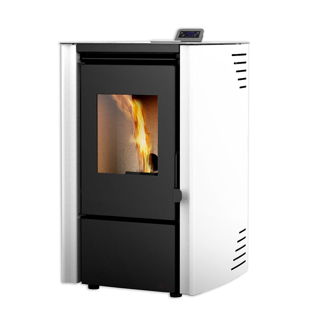 Stanley Bilberry Pellet Stove K6 White - 6.1kw