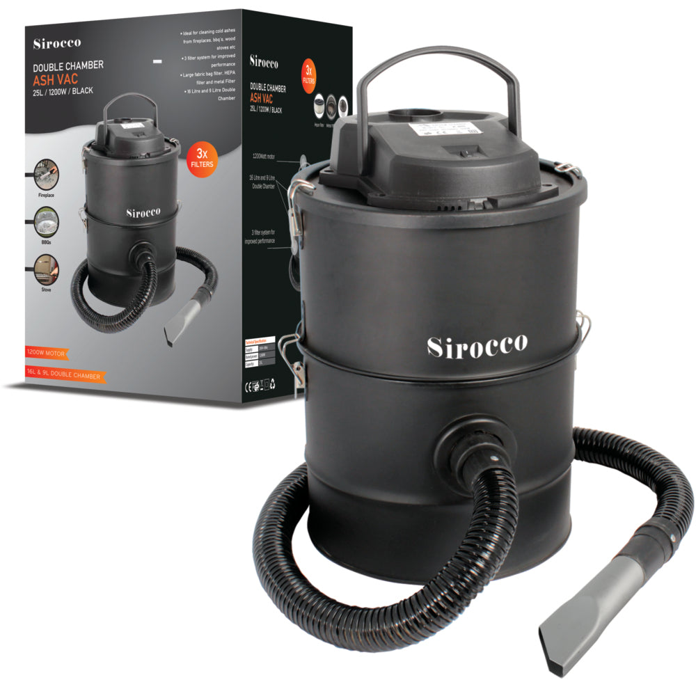 Double Chamber 3 filter Ash Vac - 25ltr