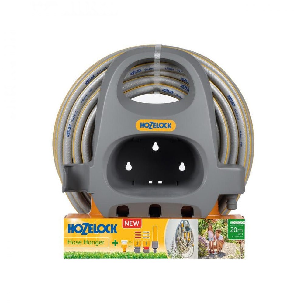 Hozelock - Hose Hanger with 20m Hose and Fittings -2364