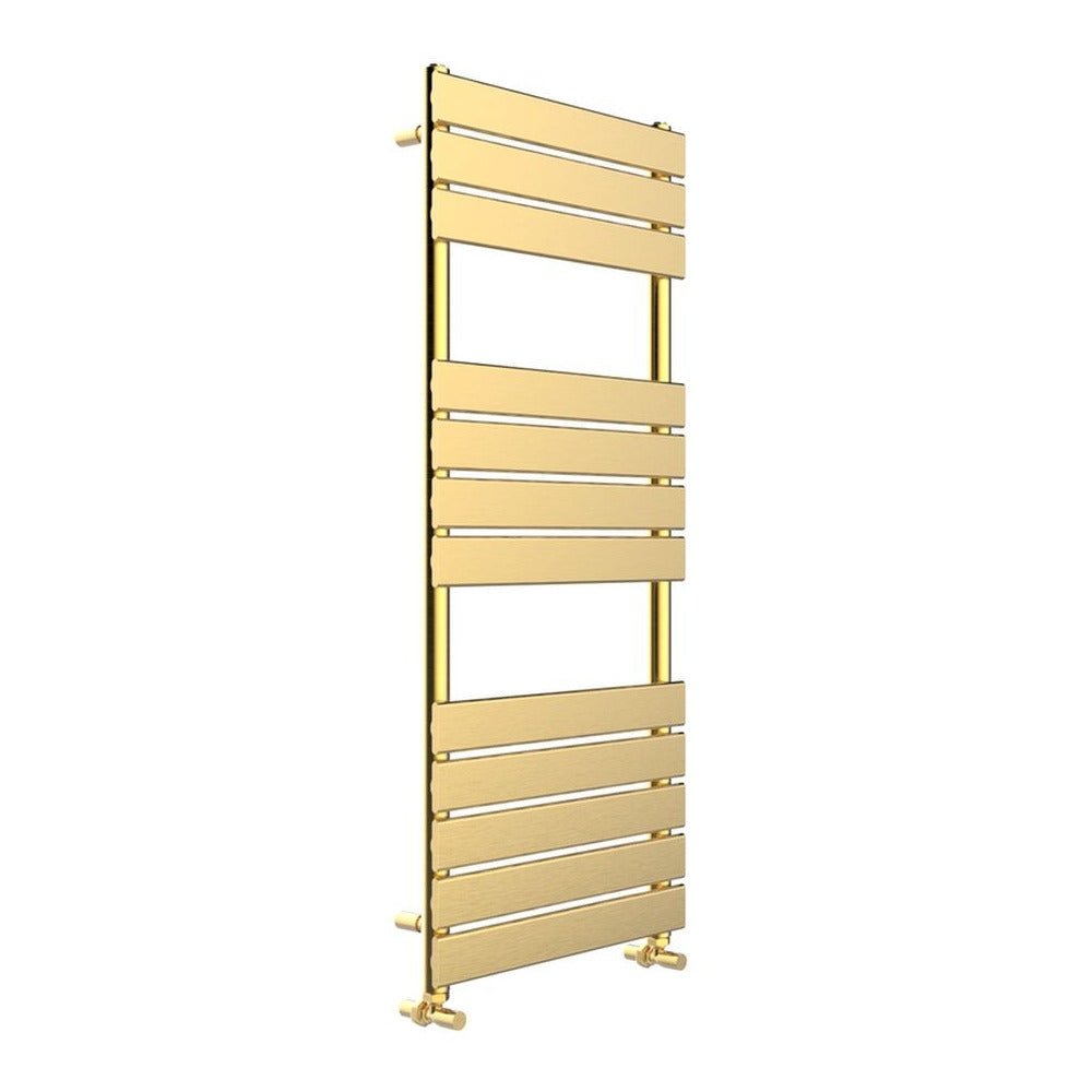 Queenstown Brushed Brass Designer Towel Radiator - 1200*450mm