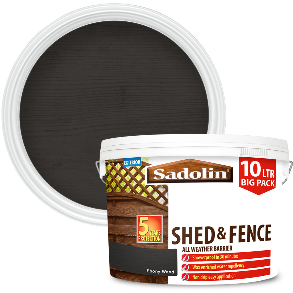 Sadolin Shed And Fence Prot Ebony Wood 10L