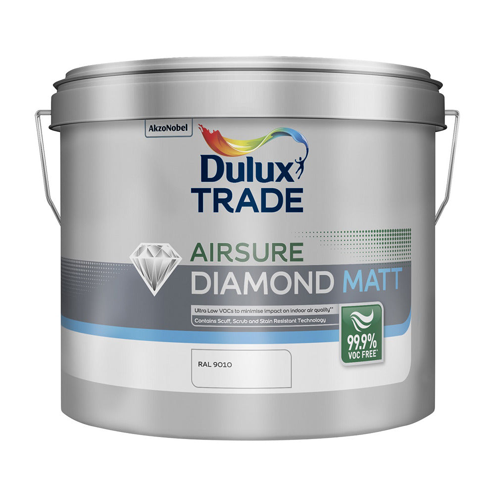 Dulux Trade Airsure Diamond Matt Ral9010 10L