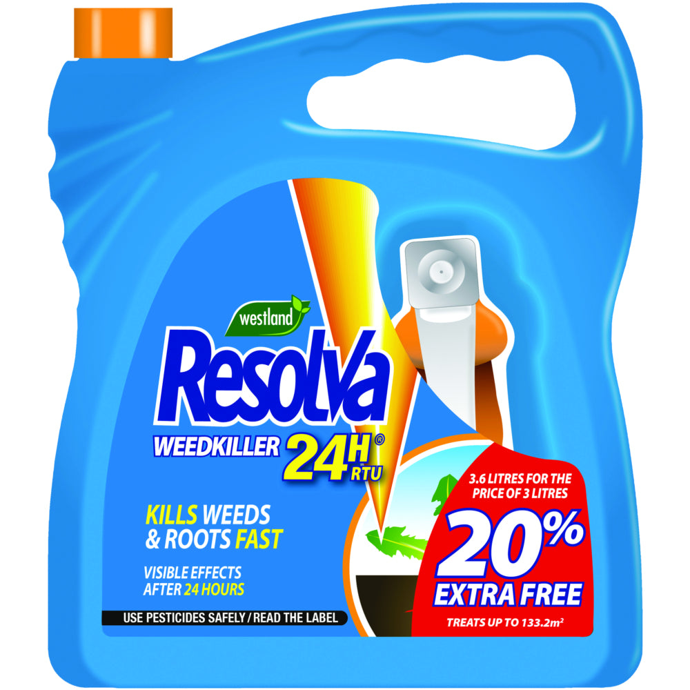 Resolva 24H Weedkiller 3L + 20% Extra Free