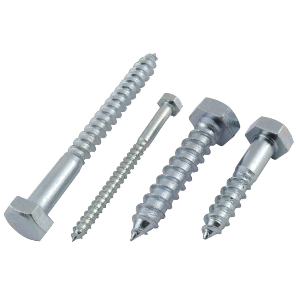 Tucks - Hex Coach Screw Zinc Plated DIN571 M10x120mm (Box50)