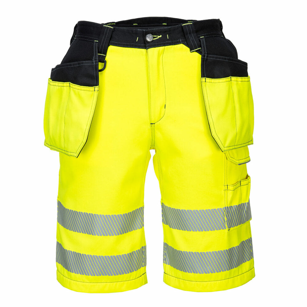 Portwest - PW3 Hi-Vis Holster Shorts - Yellow/Black