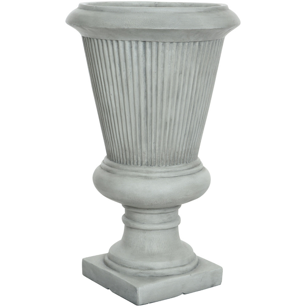Fibre Clay Anna Large Urn Garden Planter - Light Grey