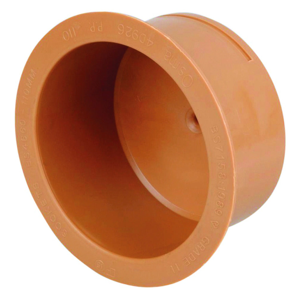 Wavin Osma Drain Socket Plug Spare-4D922 Black 110mm P/E