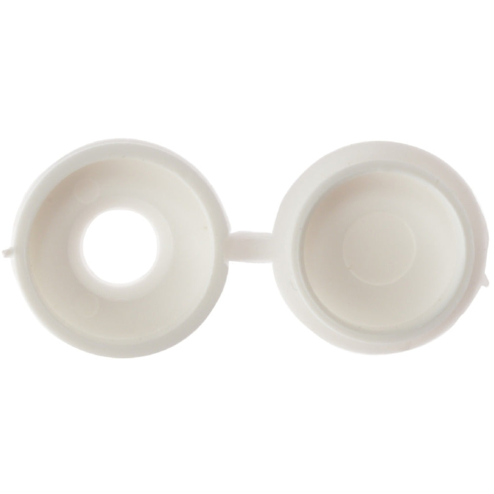 ForgeFix Prepack Screw Cover Cap Hinged White No 6-8