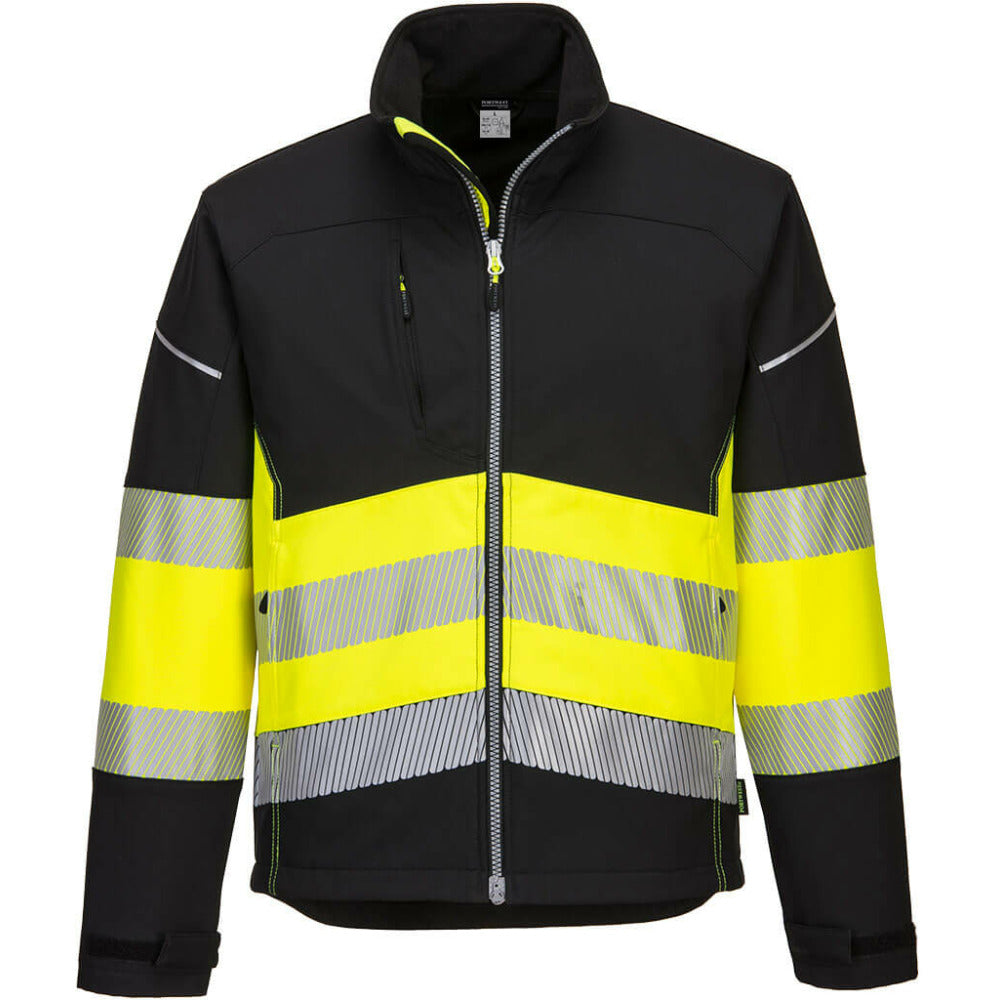 Portwest  - PW3 Hi-Vis Class 1 Softshell Jacket (3L) - Black/Yellow