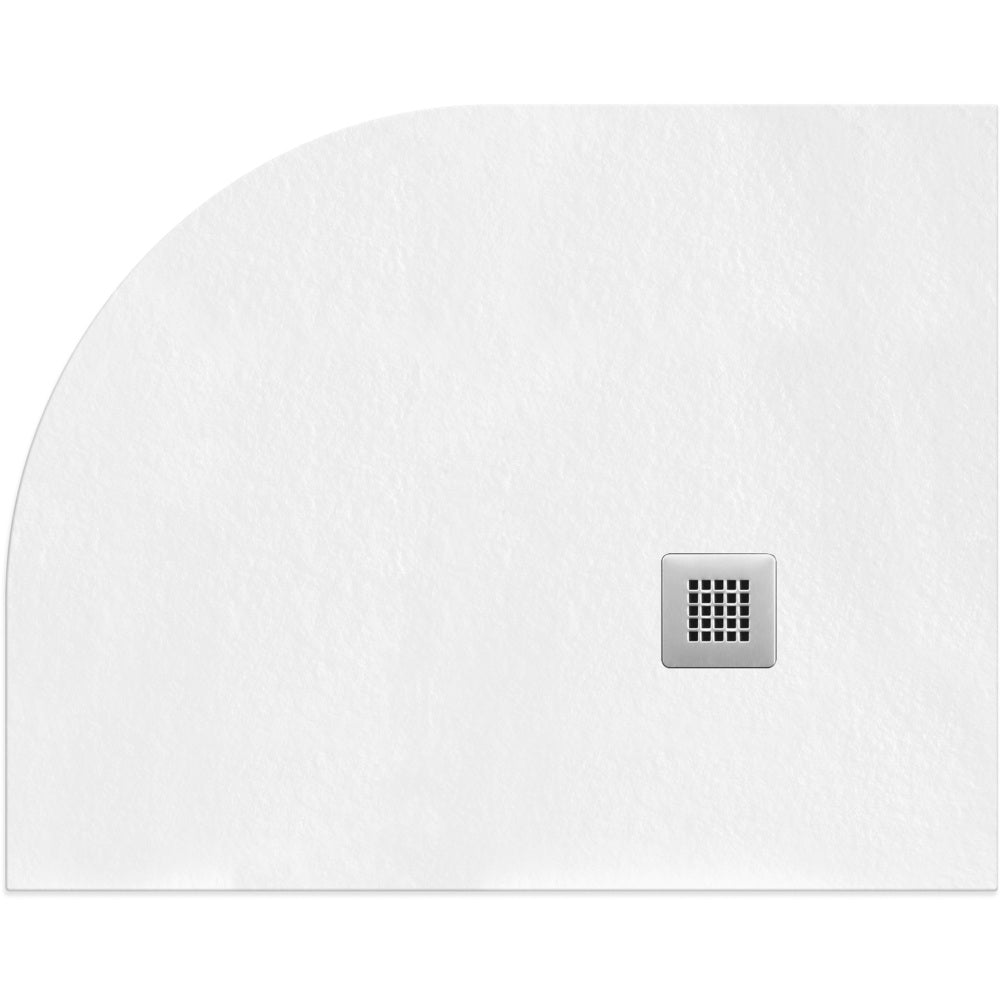 Gemstone Slate RIGHT HAND Square Waste White Quadrant 800mm