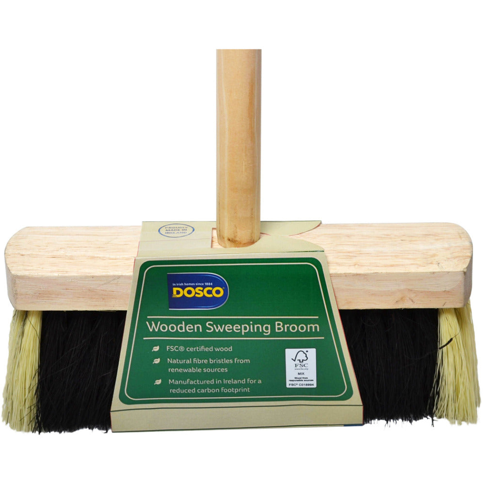 Dosco - 10\ Black & White Broom & Handle