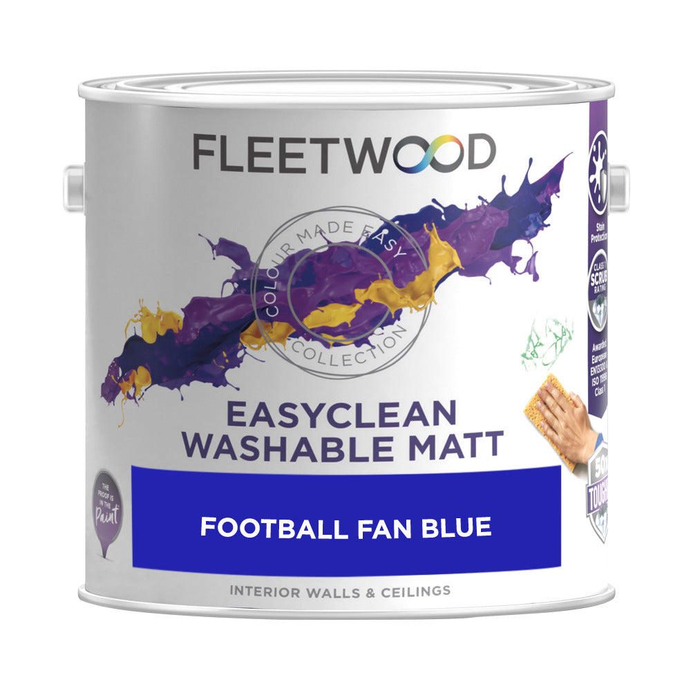 Fleetwood Easy Clean Football Fan Blue 2.5L
