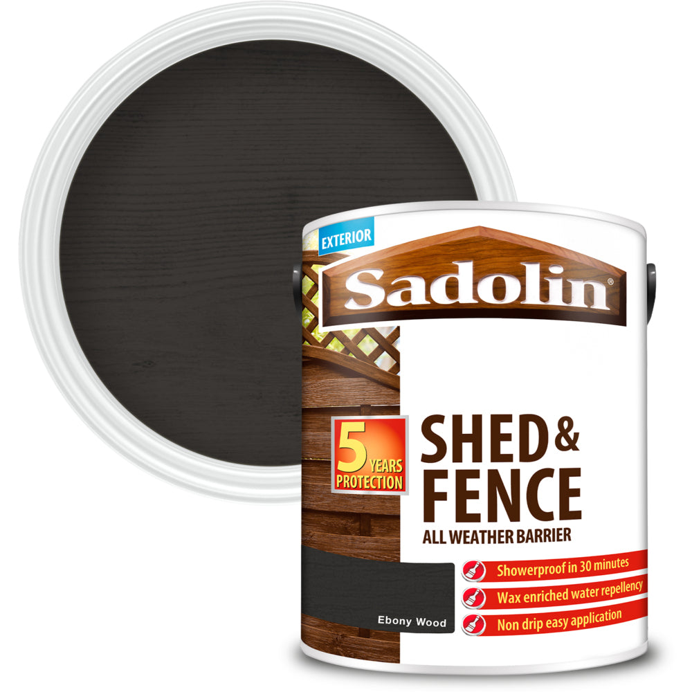 Sadolin Shed And Fence Prot Ebony Wood 5L