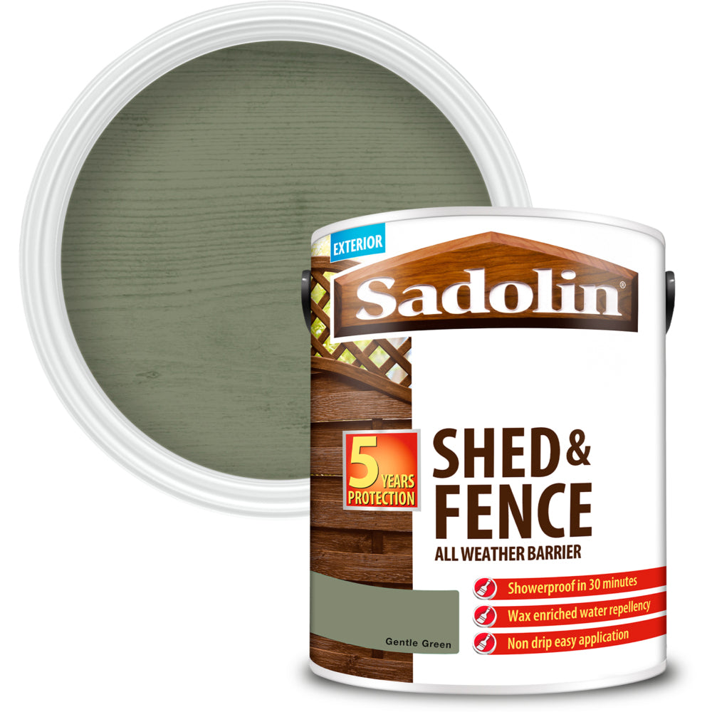Sadolin Shed And Fence Prot Gentle Green 5L