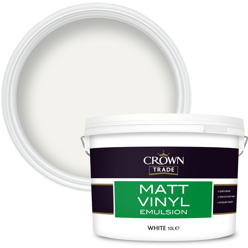 Crown Trade Matt Emulsion White 10L