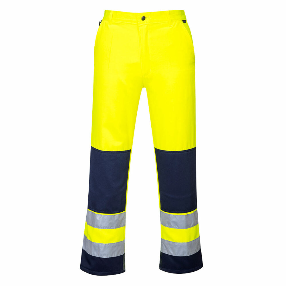 Portwest - Seville Hi-Vis Trousers - Yellow/Navy