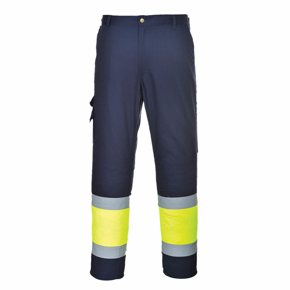 Portwest - Hi-Vis Two Tone Combat Trouser - Yellow/Navy