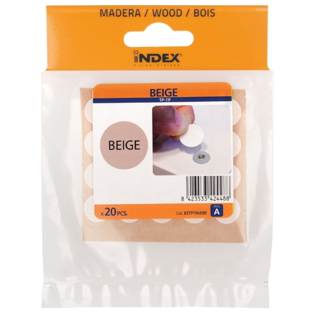 Index Prepack PVC Screw Cap Beige Pack20