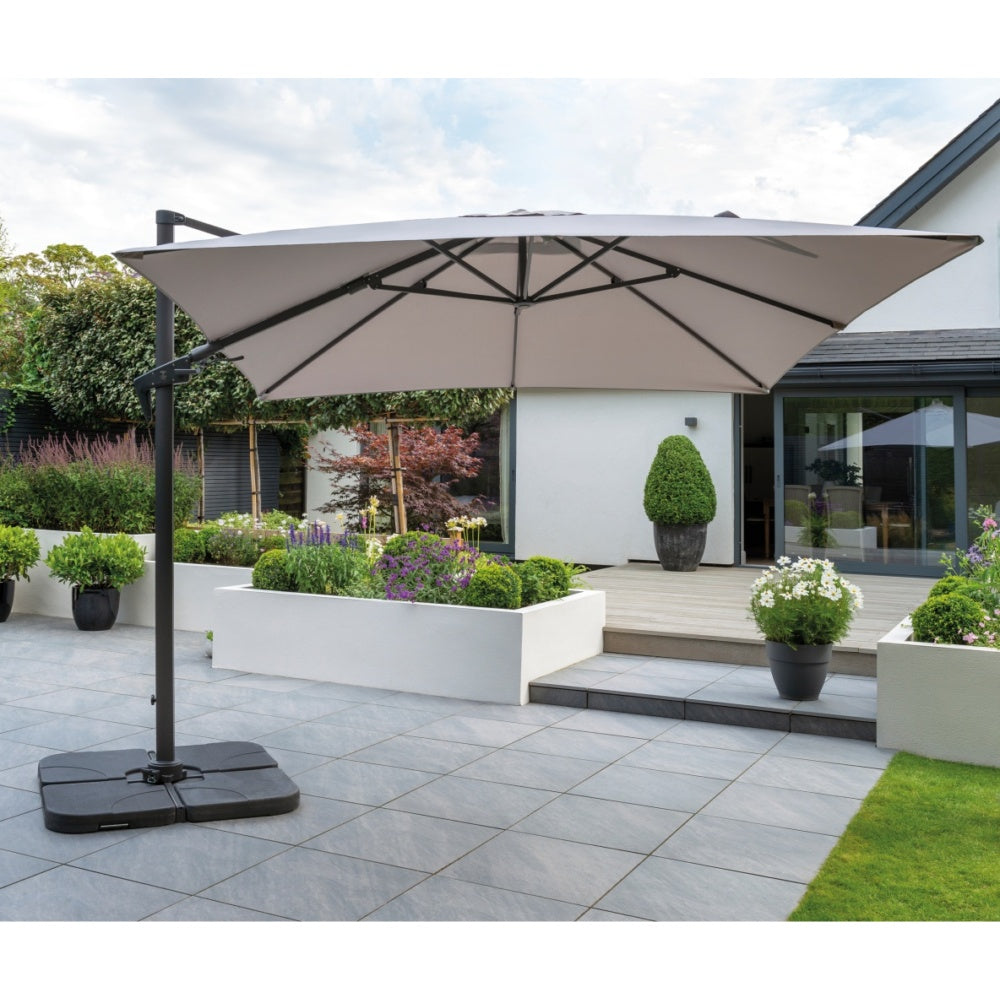 Norfolk Leisure Royce Executive Cantilever Soft Grey Parasol - 3m