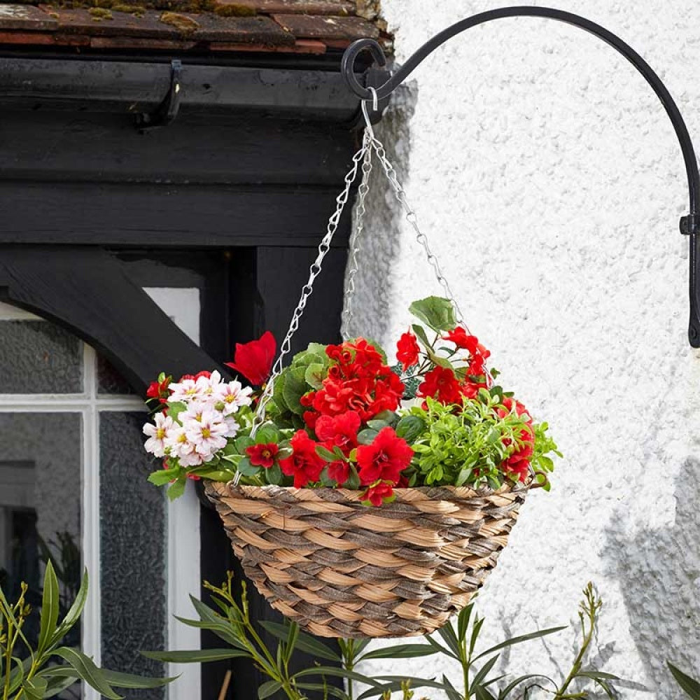 Smart Garden - 14in Faux Rattan Basket - Earth Braid