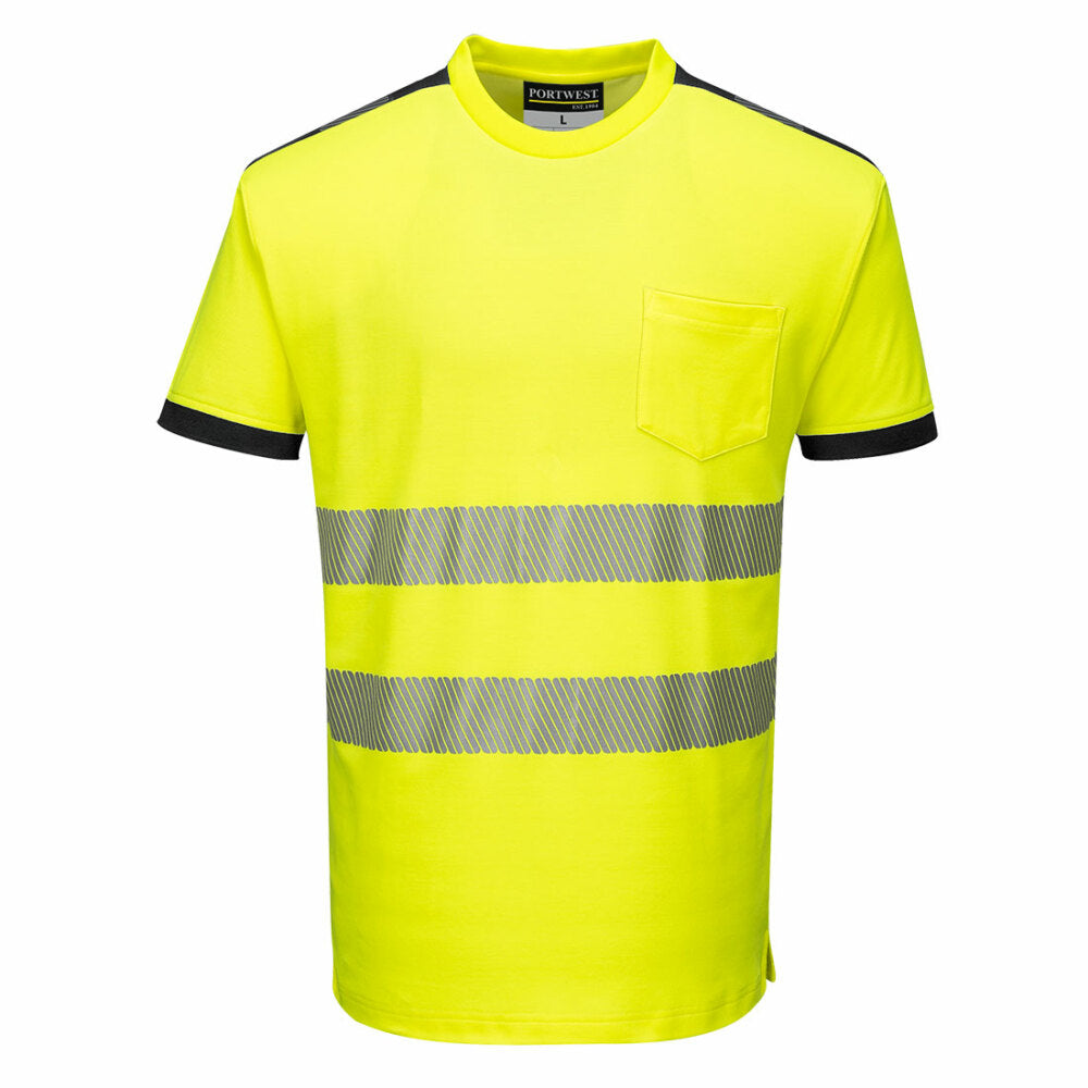 Portwest - PW3 Hi-Vis T-Shirt S/S - Yellow/Black