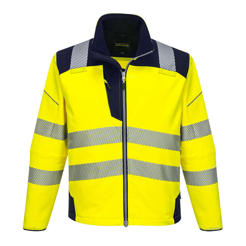 Portwest - PW3 Hi-Vis Softshell Jacket - Yellow/Navy