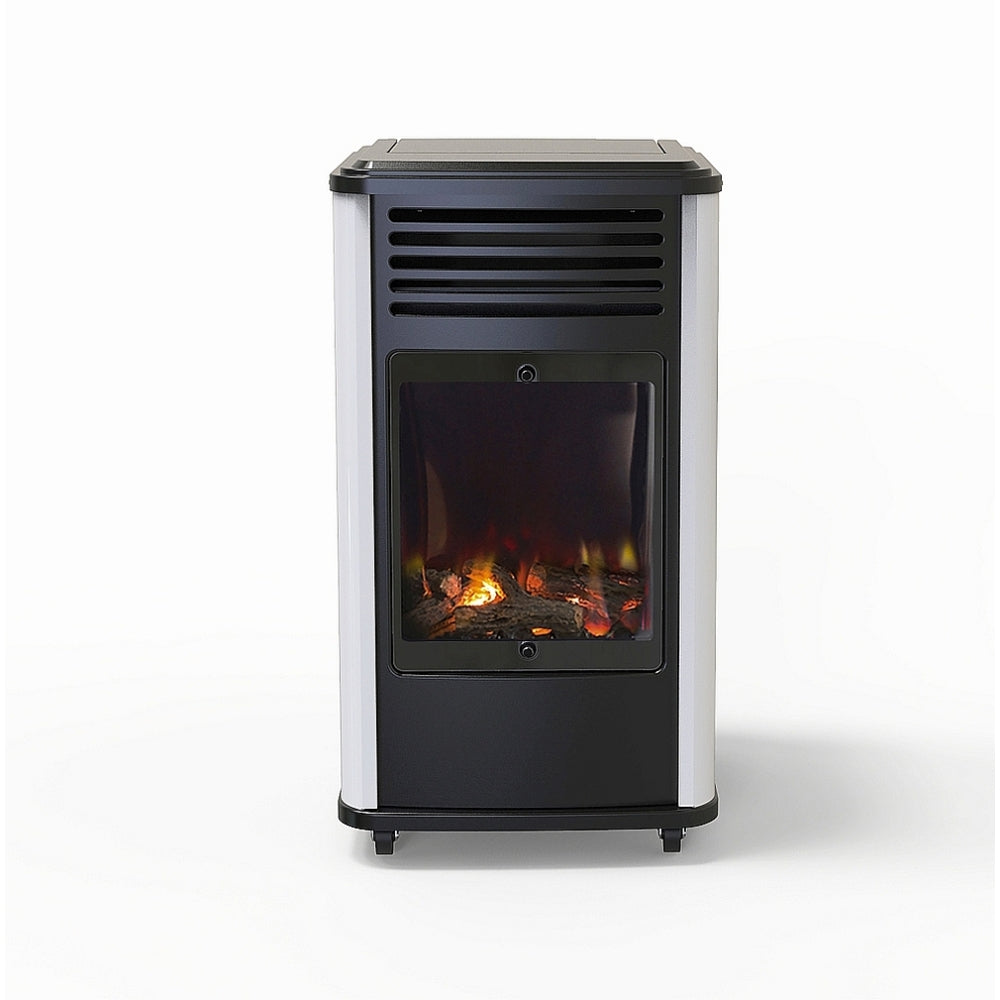 Manhattan - White Portable Gas Fire Heater - 3.4kw