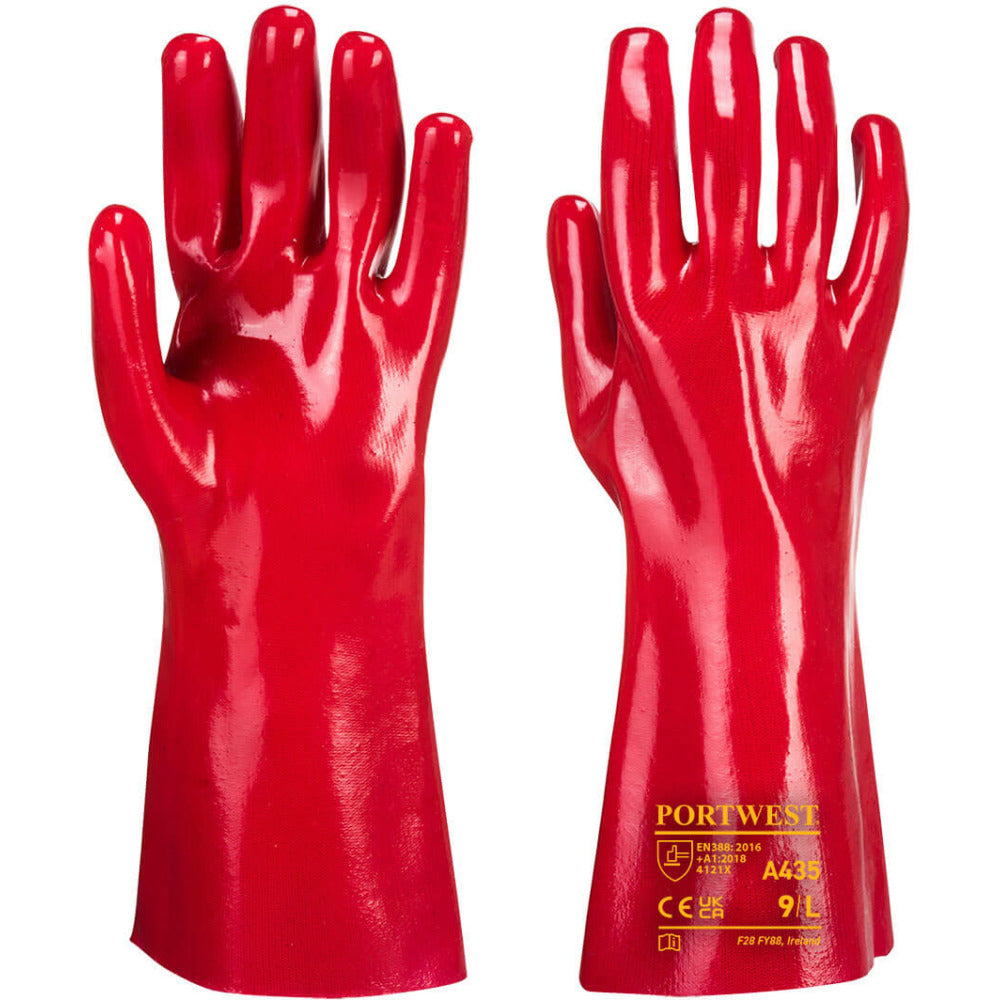 Portwest - PVC Gauntlet - Red