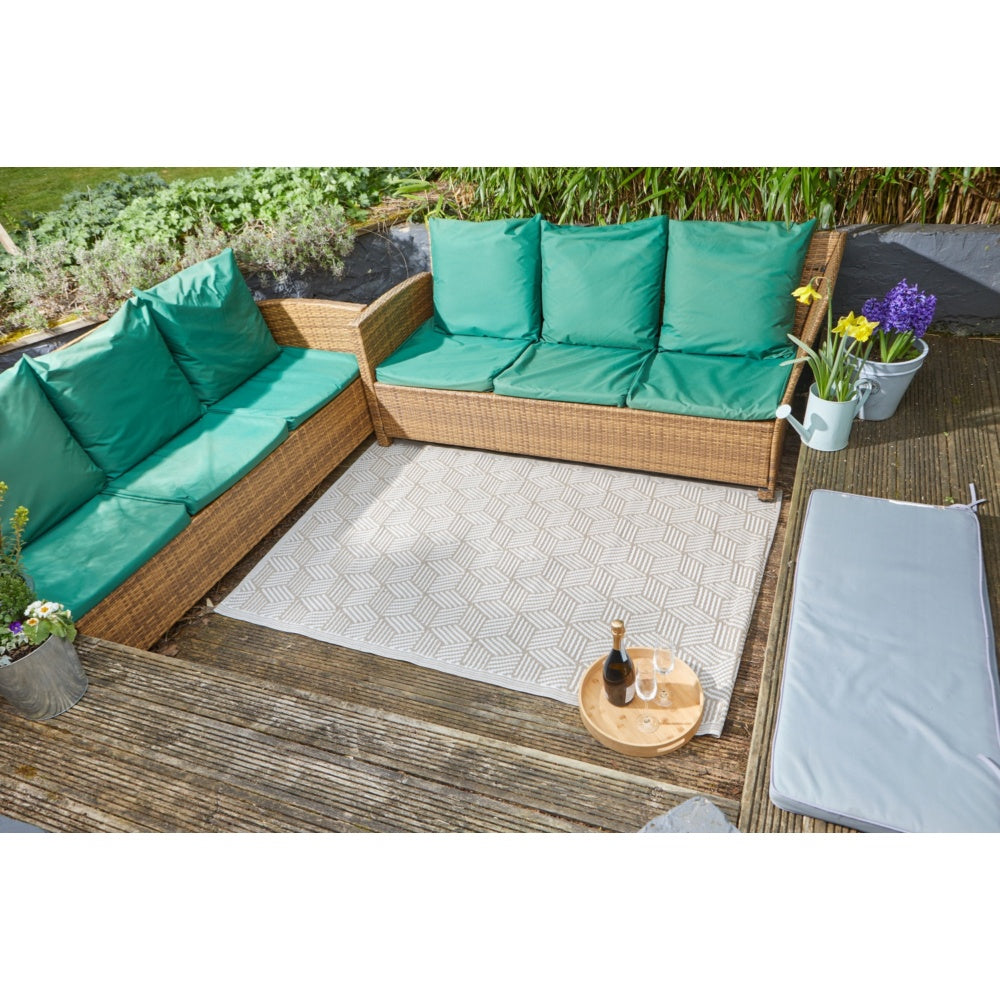 Smart Garden Illusion Outdoor Rug - Mocha - 120cm x 180 cm