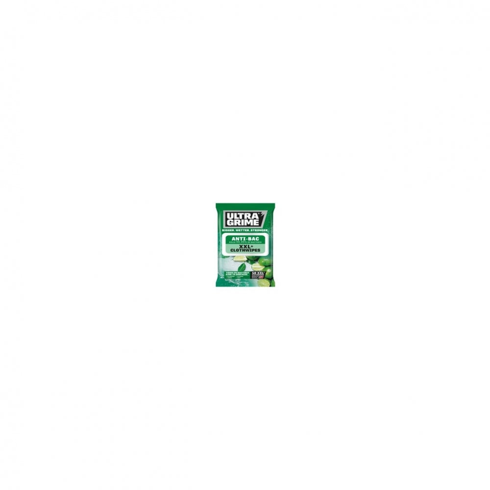 Ultra Grime - LIFE XXL+ Clothwipes Anti-Bac 100% Biodegradable 40 Pack
